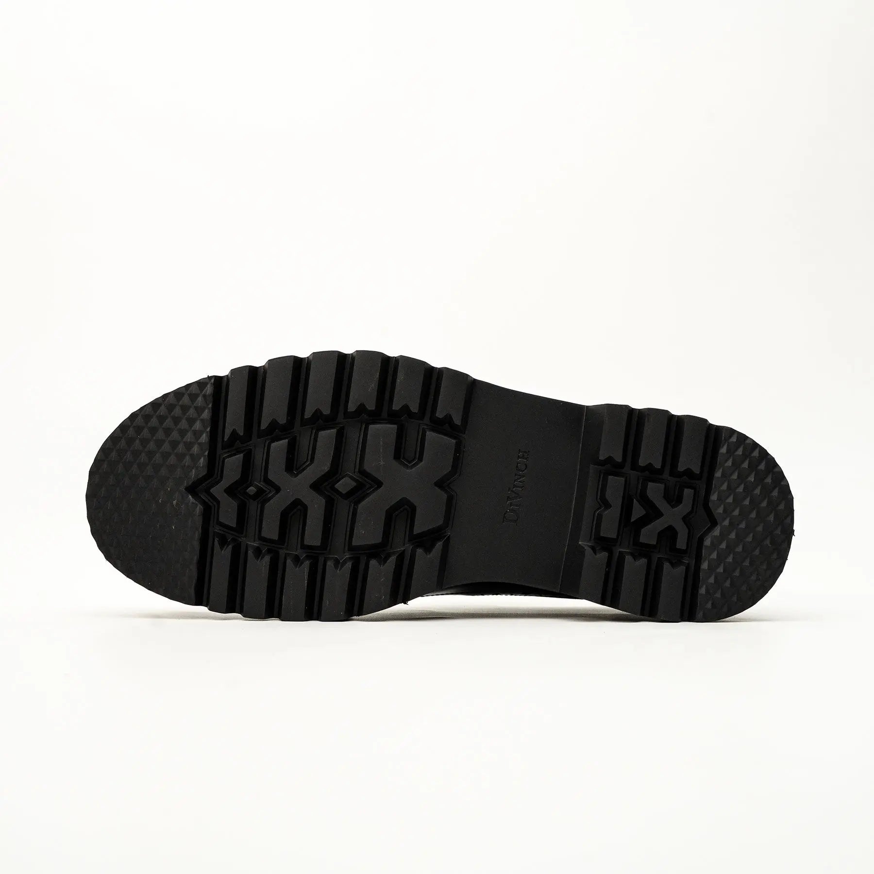 Black-Blue Brogue Lug-Sole Loafer