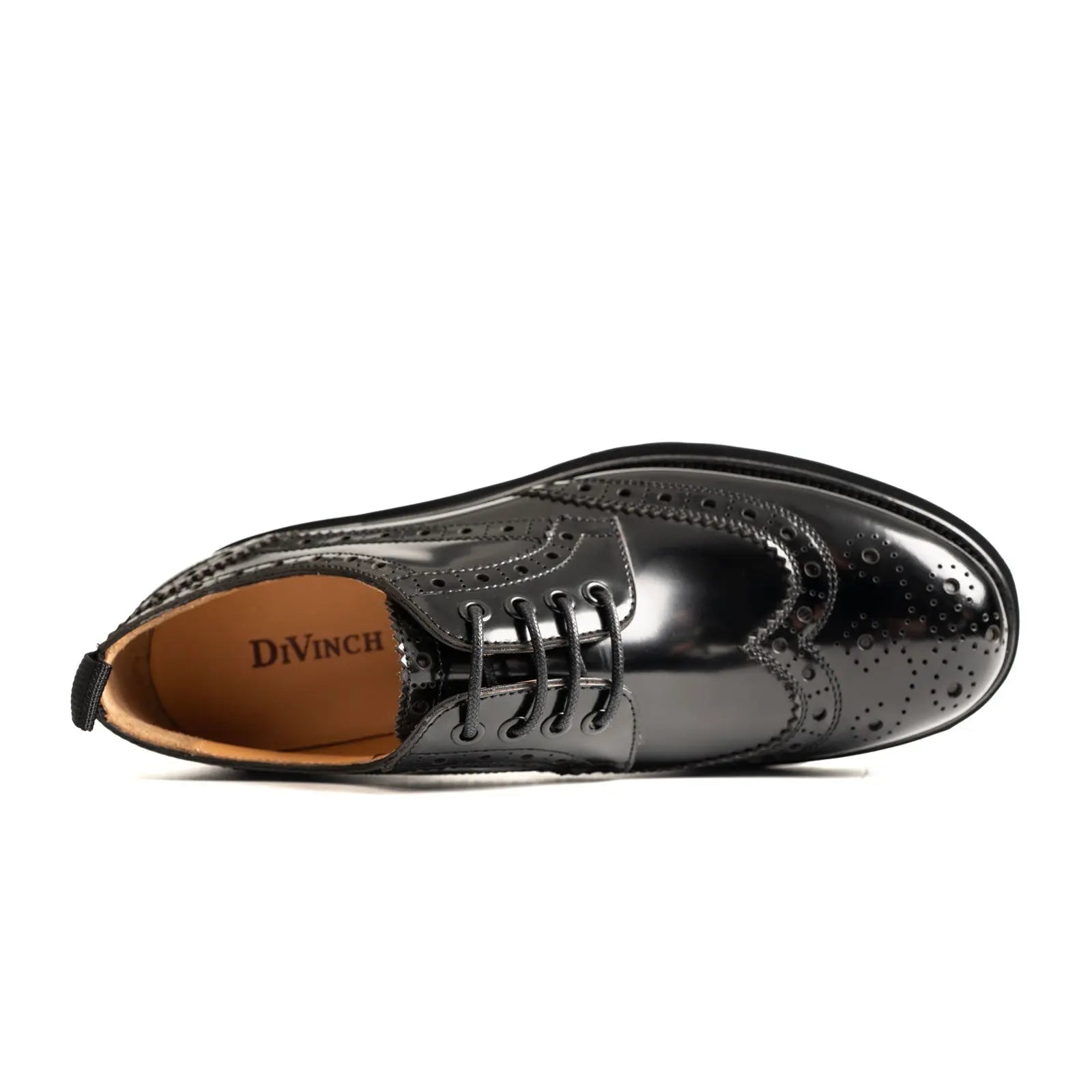 Black Lug Sole Brogue Derby
