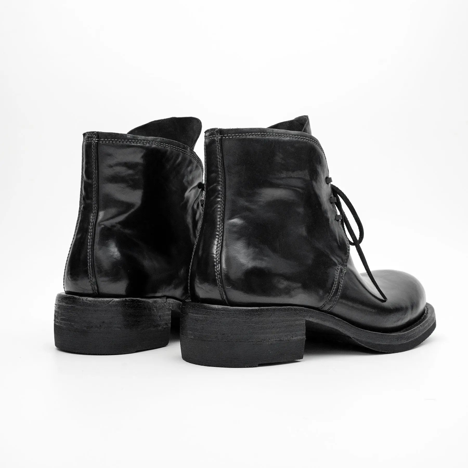Black Washed Horse Leather Chelsea Boot