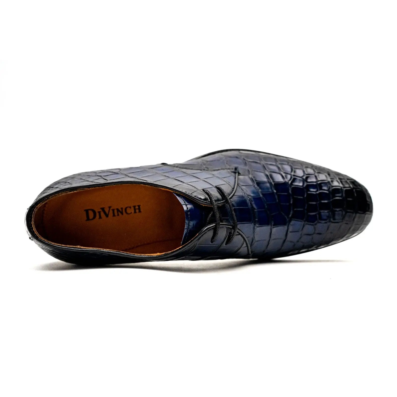 Blue Crocodile Derby Shoe