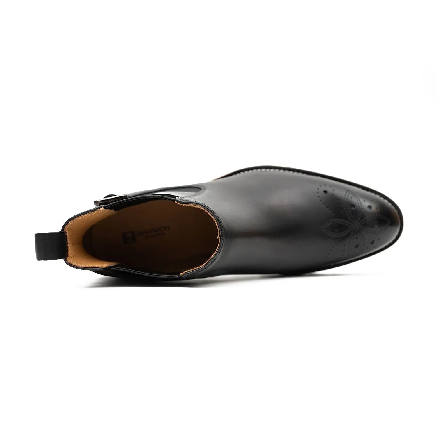 Black Buckled Chelsea Boots
