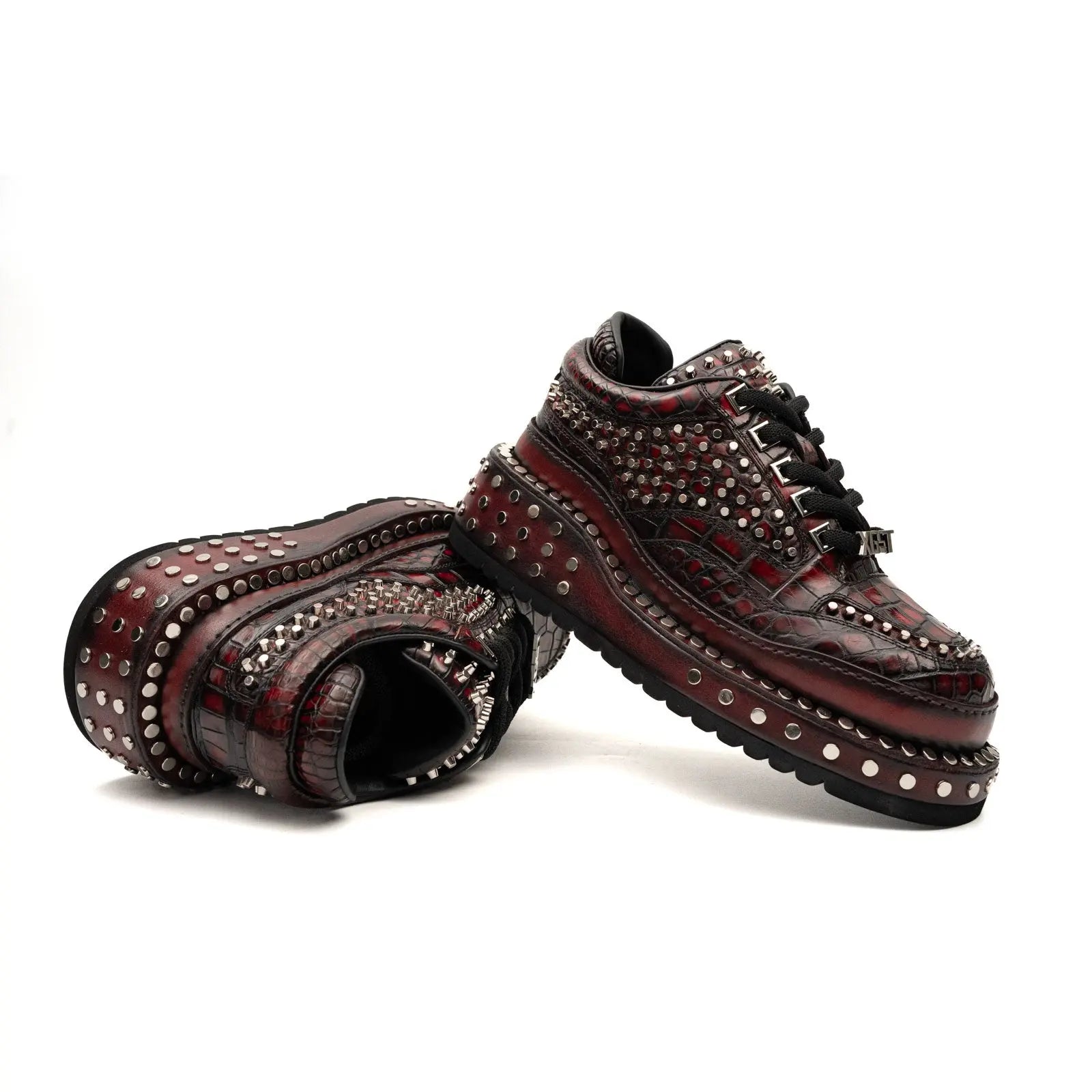 Studded Crocodile Luxury Sneaker