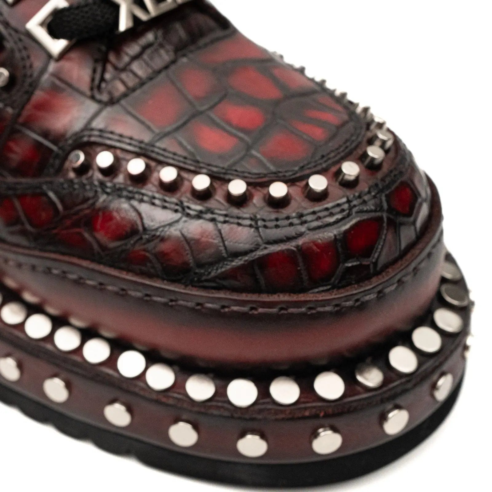 Studded Crocodile Luxury Sneaker