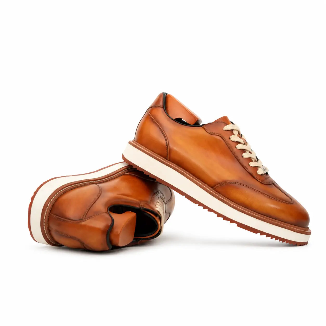 Burnished Cognac Platform Derby Sneaker