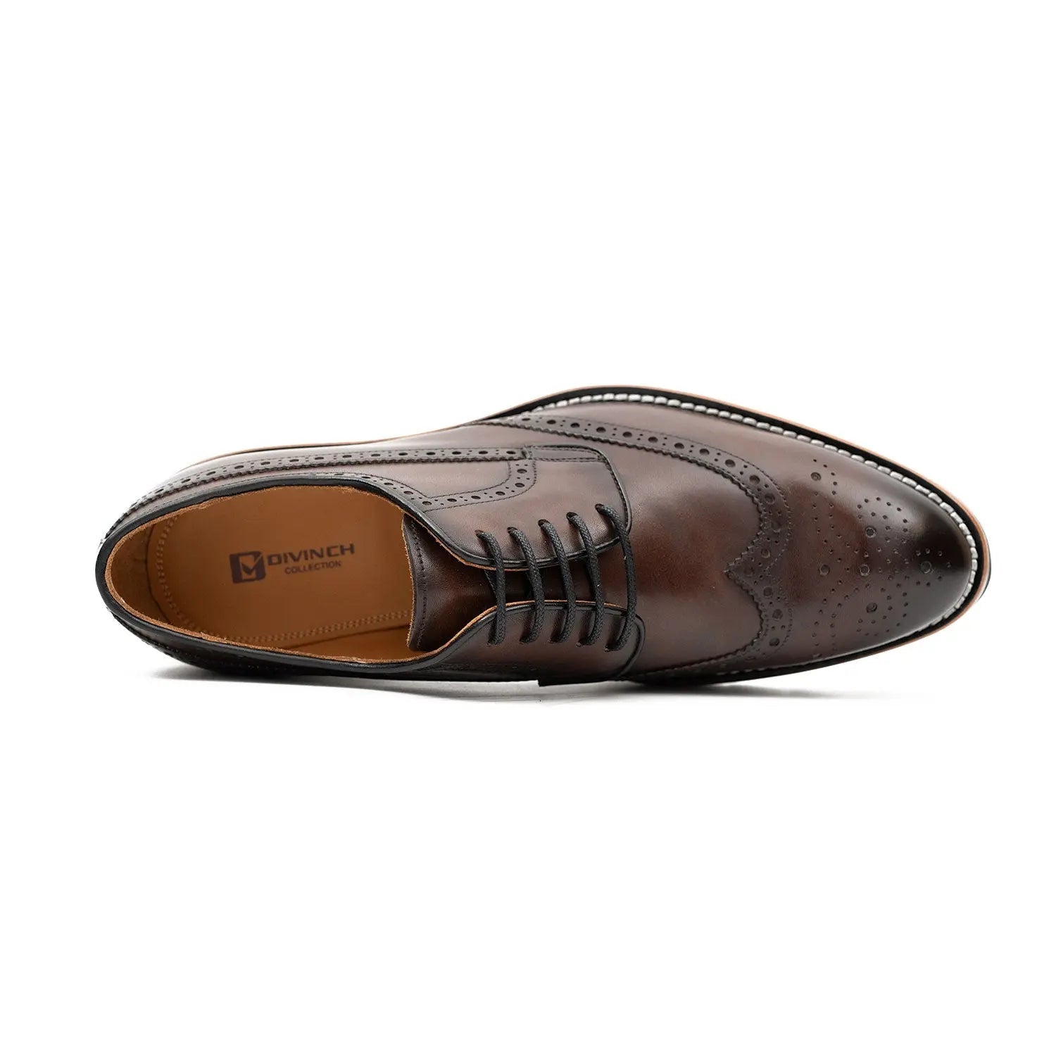 Brown Brogue Derby with Lug Sole