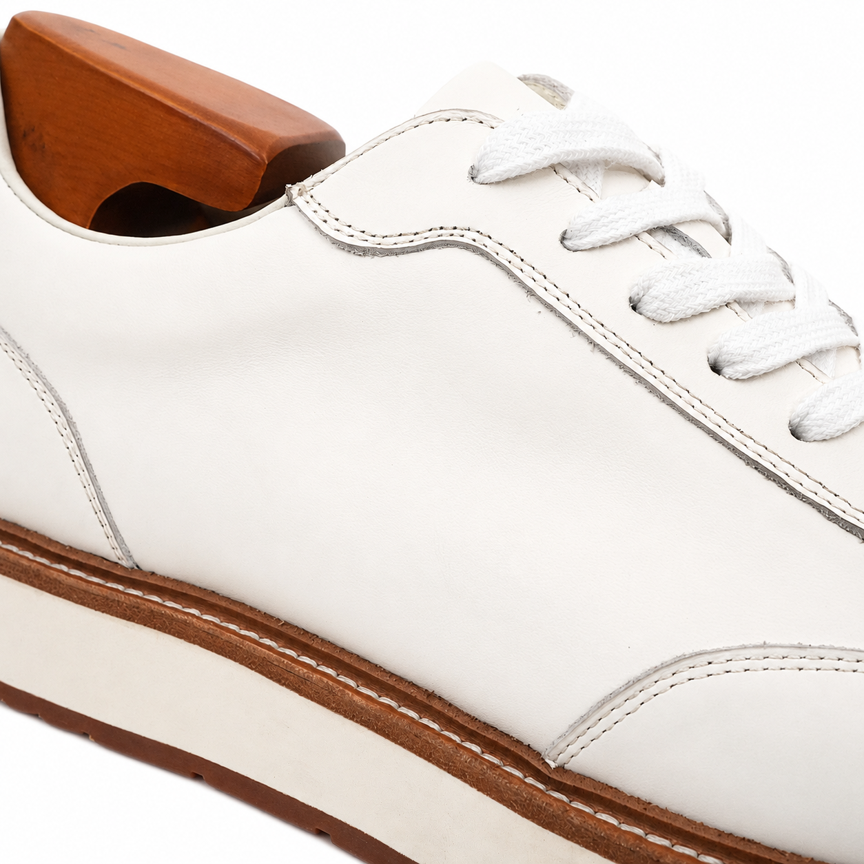 Ivory Platform Derby Sneaker
