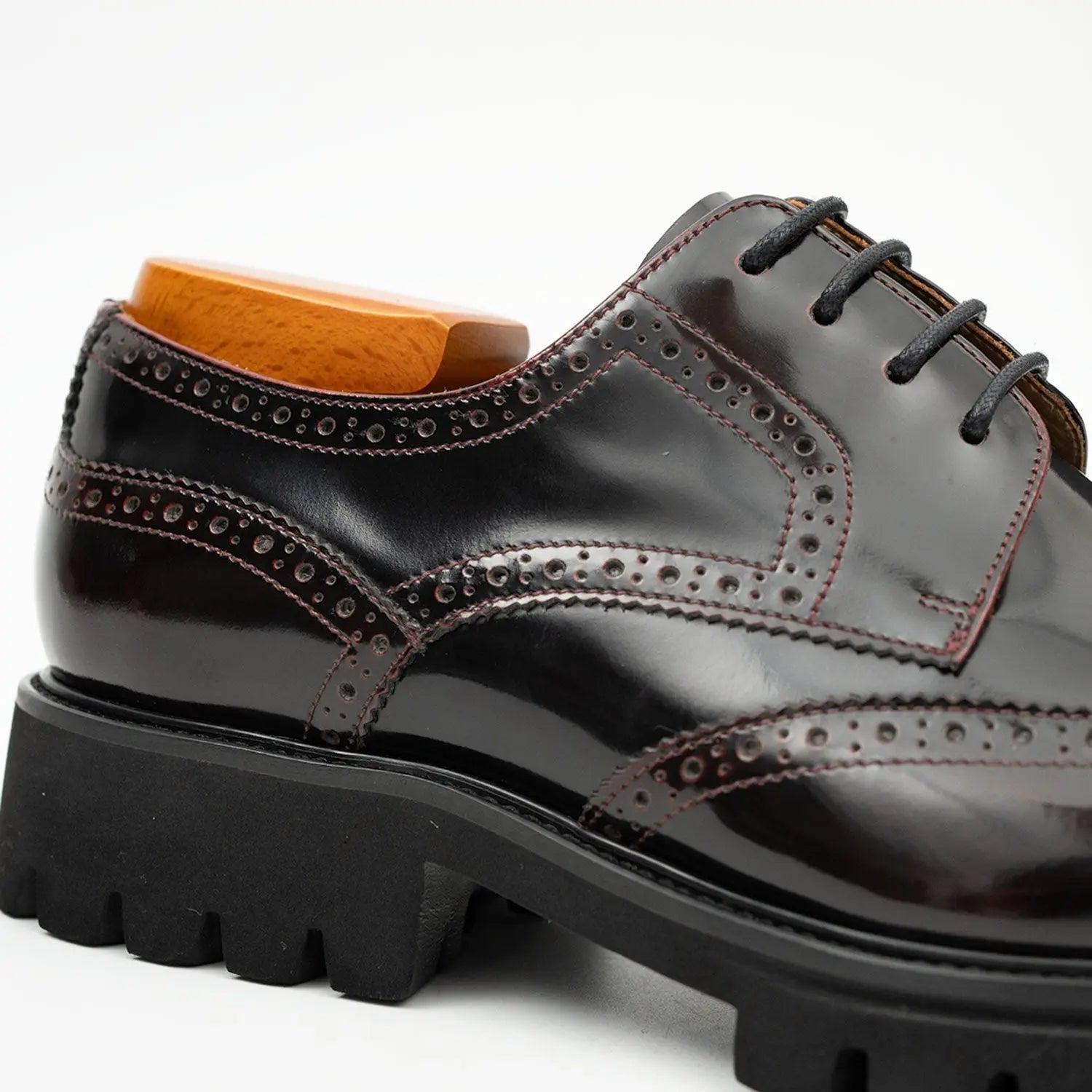 Burgundy Lug Sole Derby