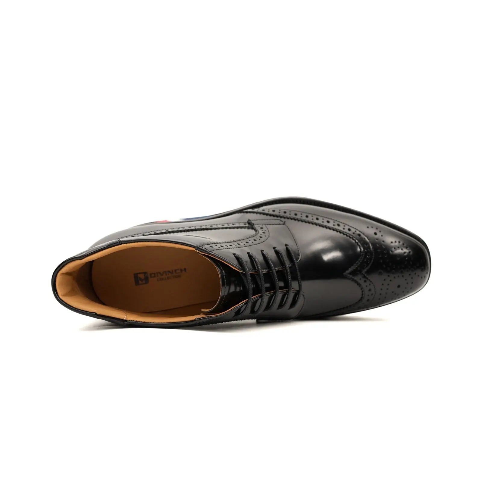 Black Brogue Lace-Up Boots with Foam Sole