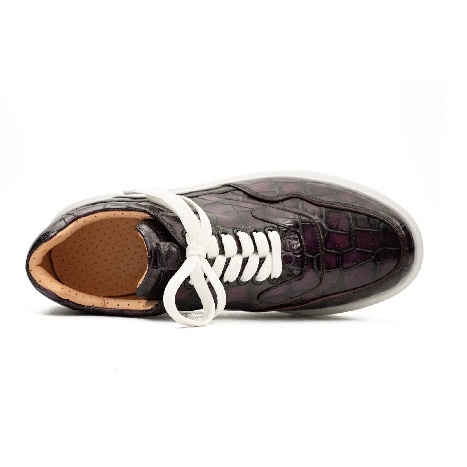 Midnight Crocodile Court Sneaker