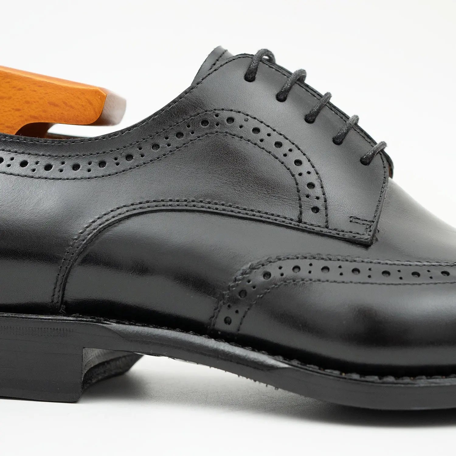 Black Goodyear Wingtip Derby