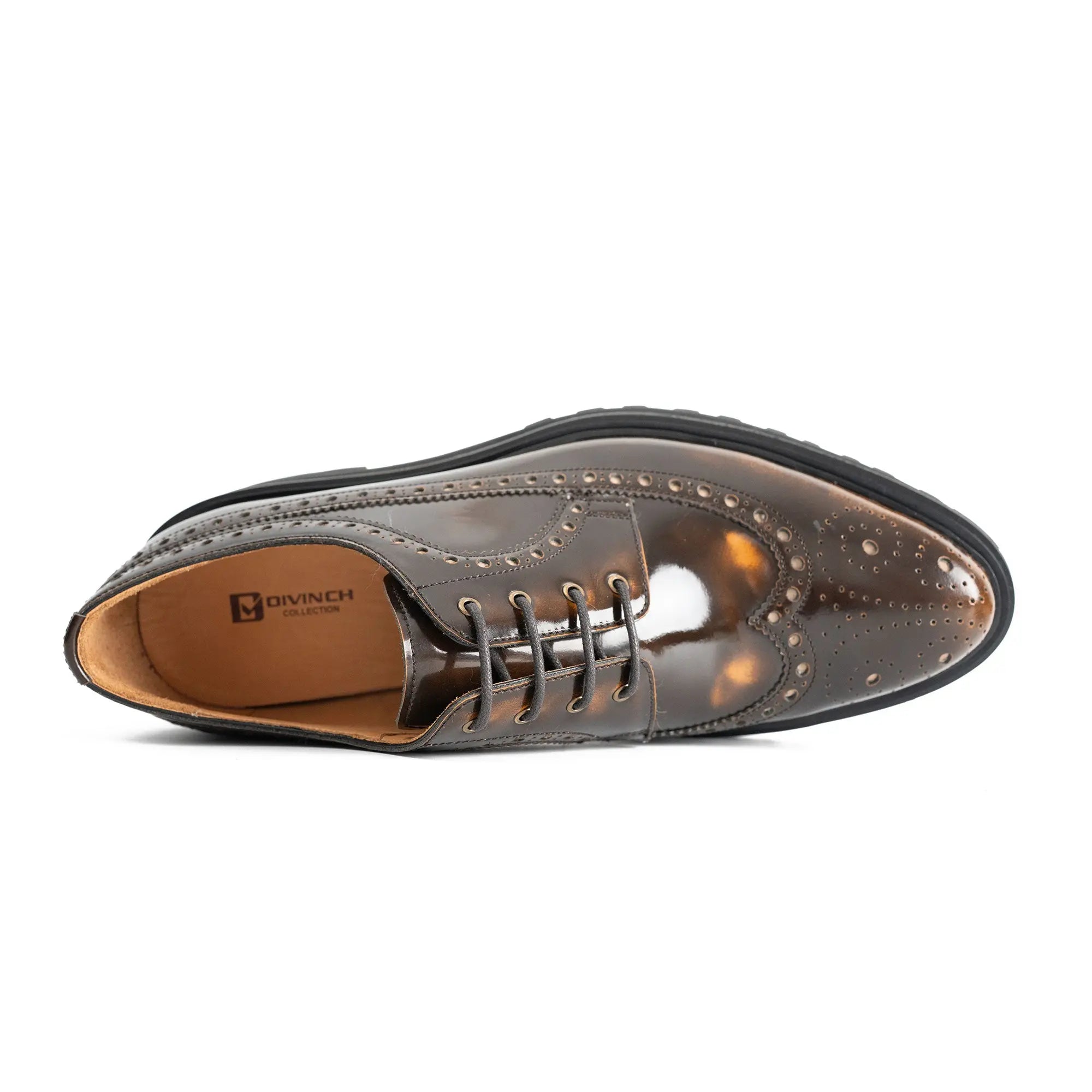 Brown Polished Wingtip Derby