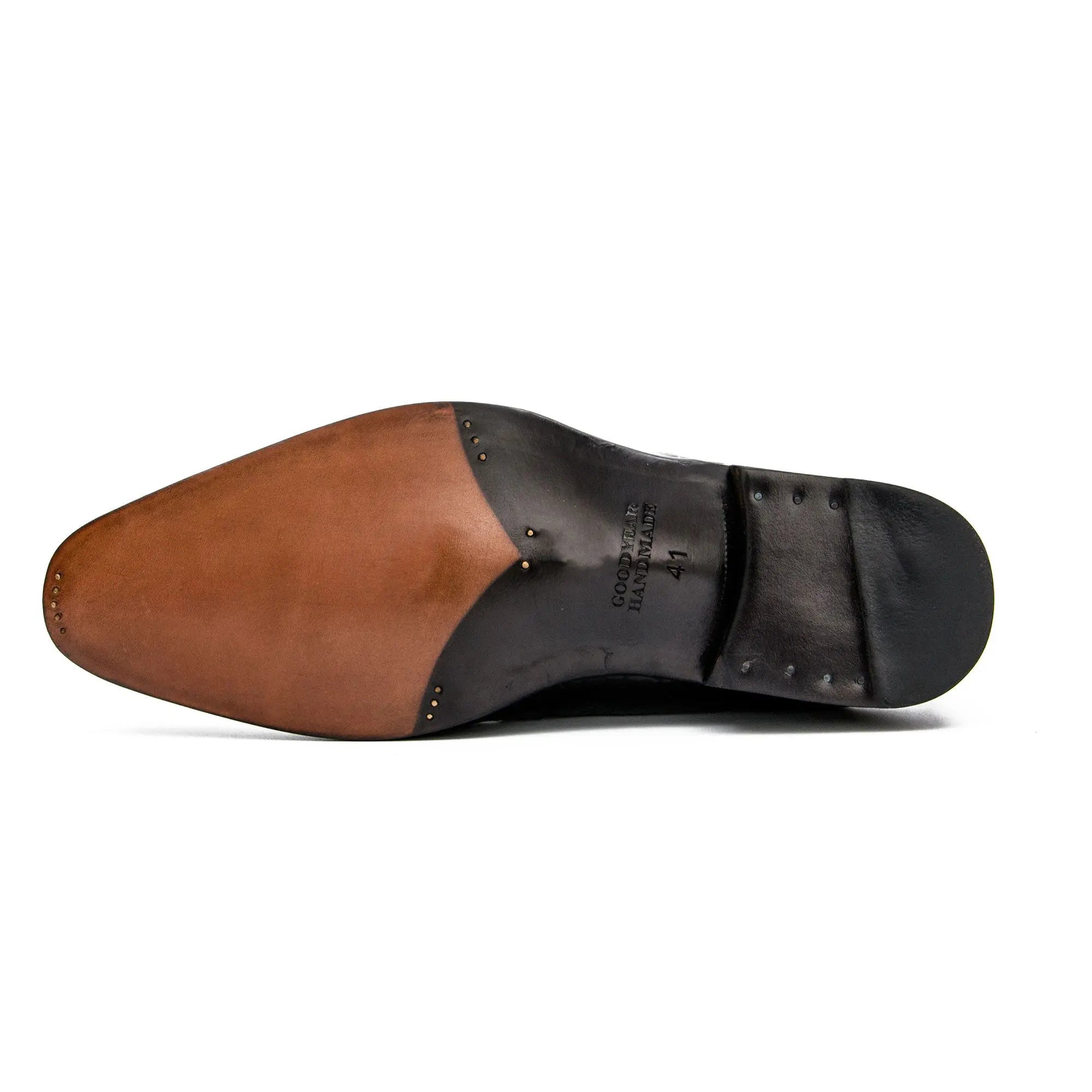 Black Genuine Crocodile Derby