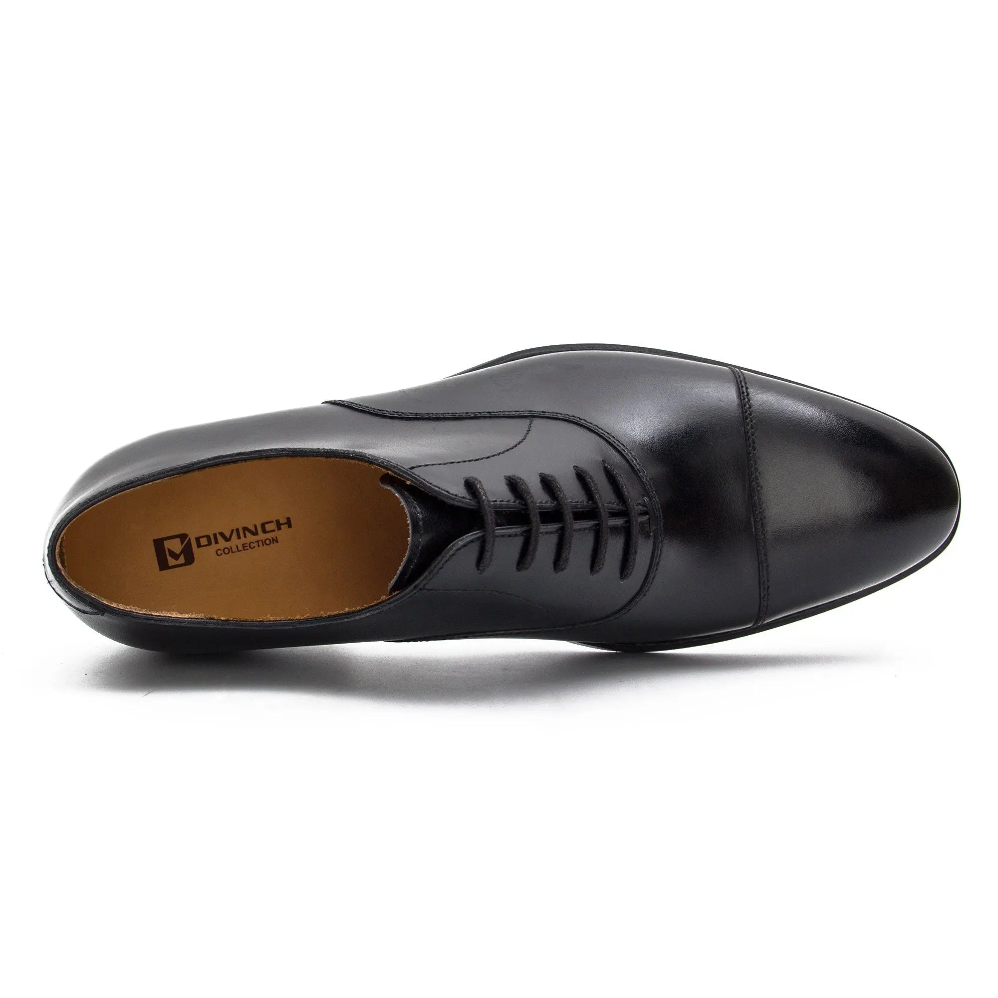Black Cap-Toe Oxford Shoe