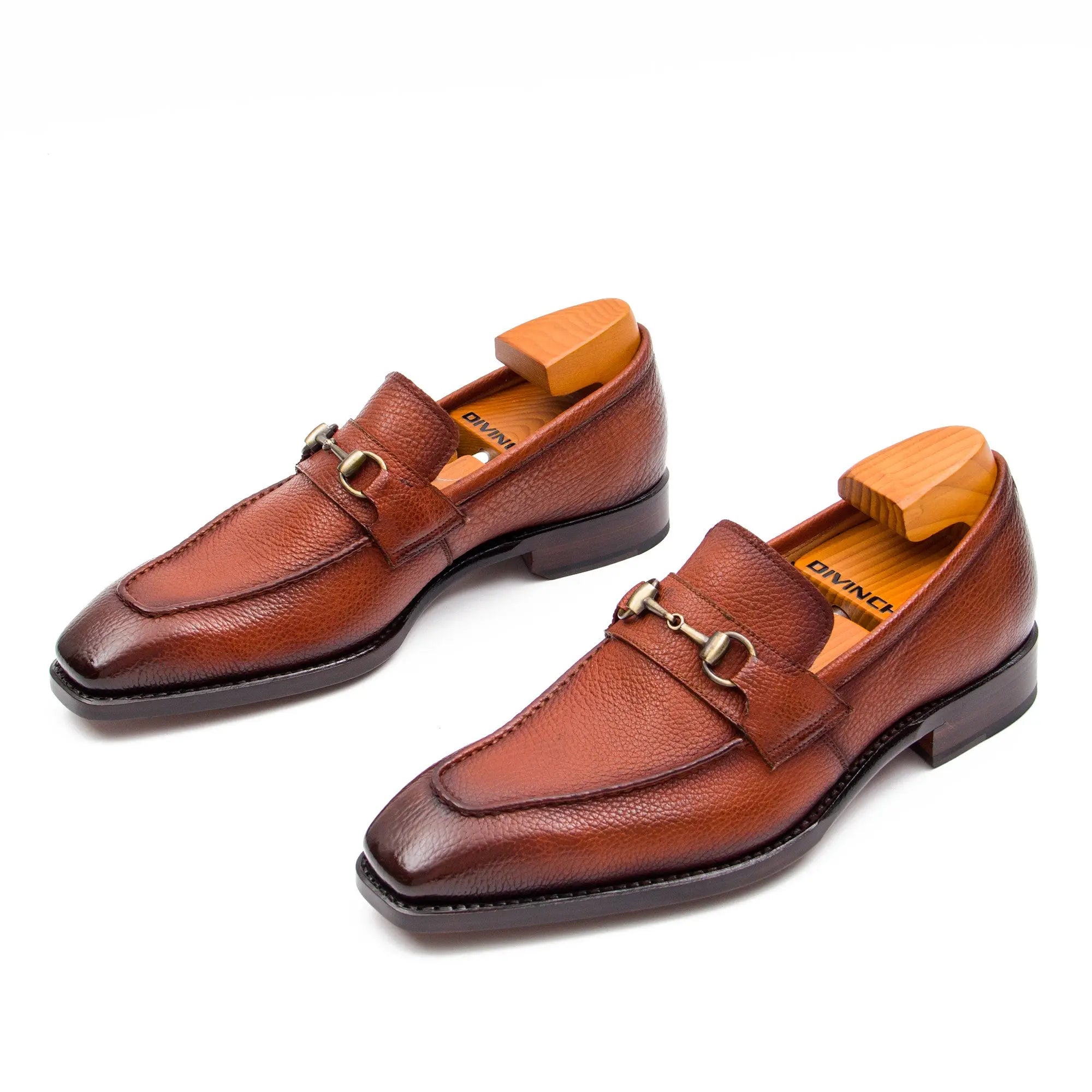 Cognac Horsebit Leather Loafer
