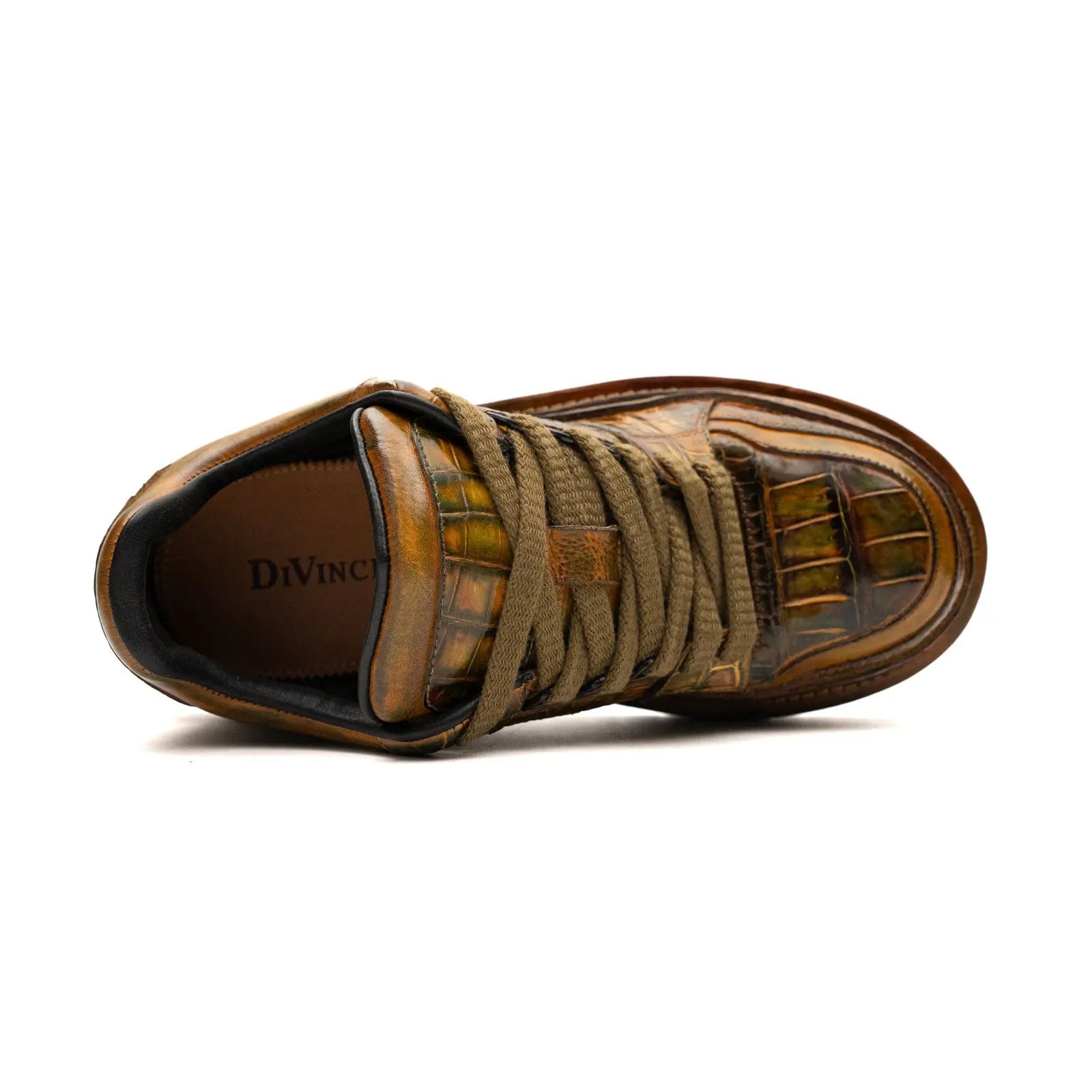 Patina Ostrich Platform Sneaker
