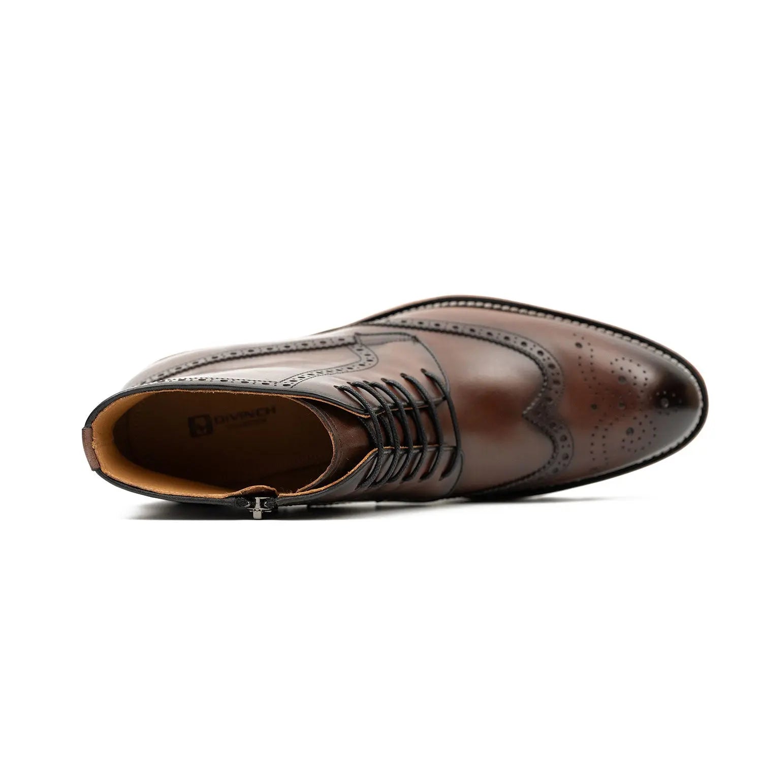 Walnut Lug Sole Brogue Boot
