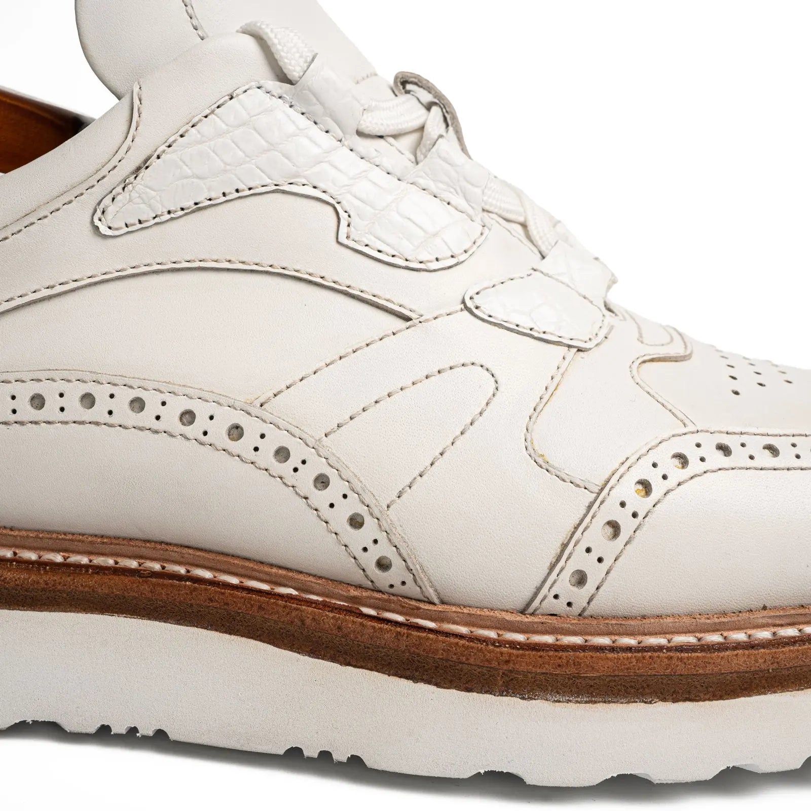 White Brogue Hybrid Sneaker