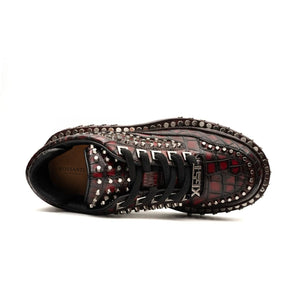 Rossanti Studded Crocodile Luxury Sneaker insole detail