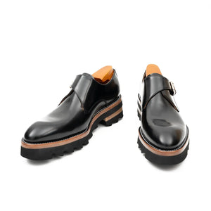 Black Single Monk Strap