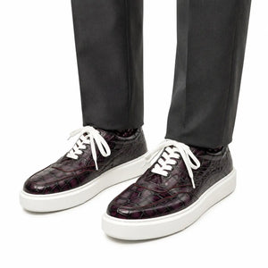 Midnight Crocodile Court Sneaker