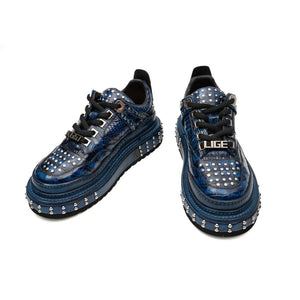 Midnight Croc Studded Platform Sneaker