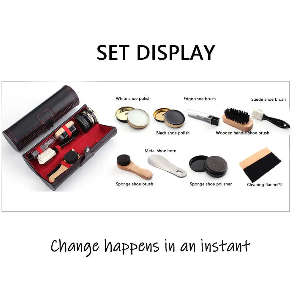 Two sets of Luxury Leather Shoe Care Kit