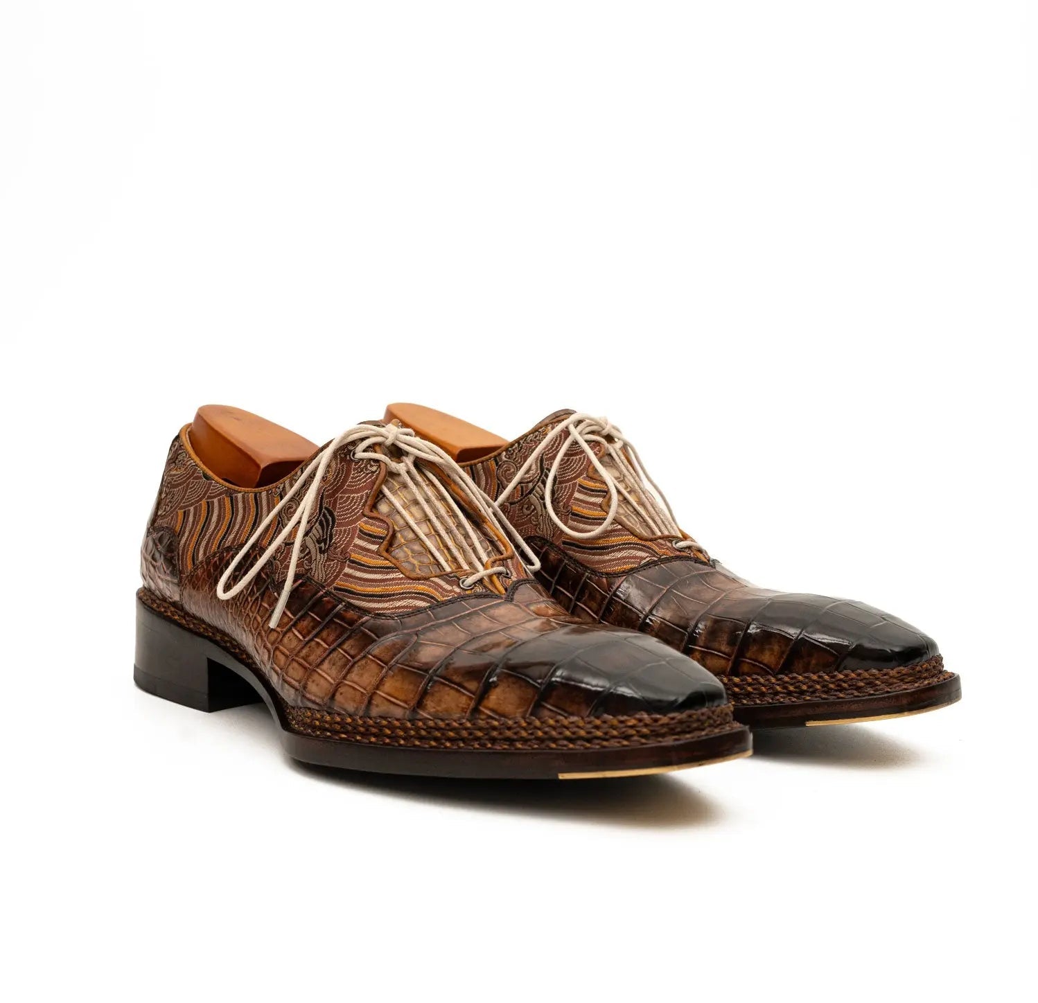 Croc & Jacquard Oxford