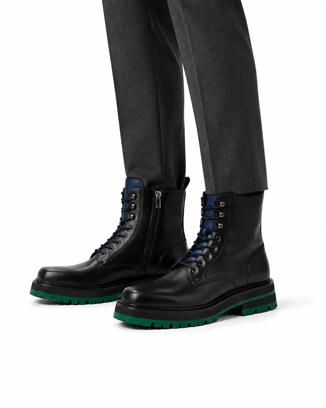 Black Blue Green Platform Boot