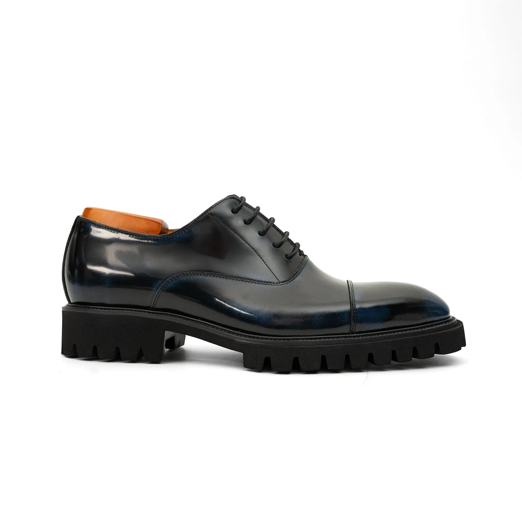 Black Blue Lug-Sole Oxford
