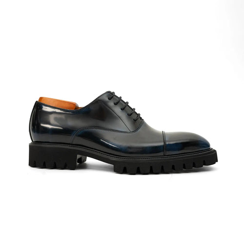Black Blue Lug-Sole Oxford