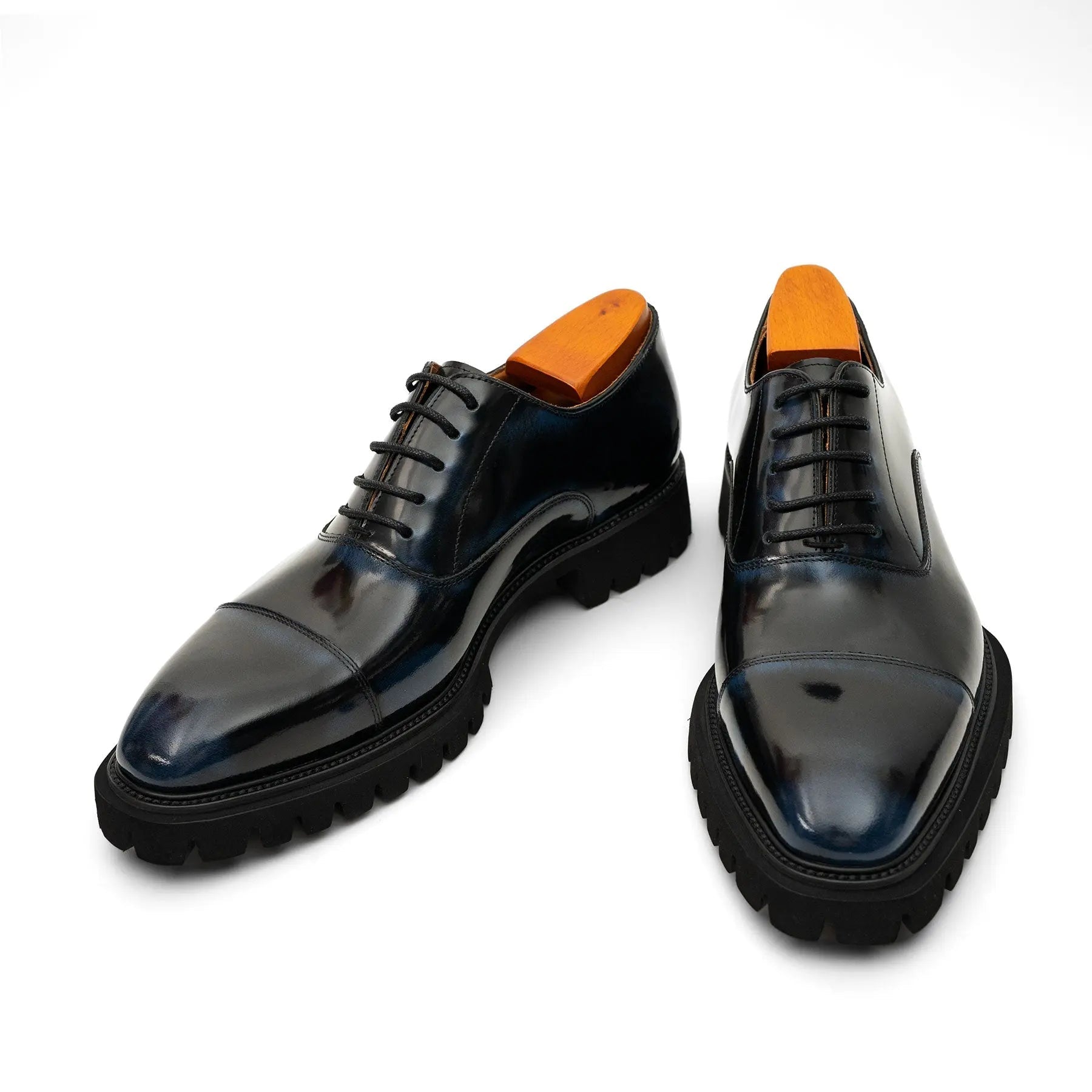 Black Blue Lug-Sole Oxford