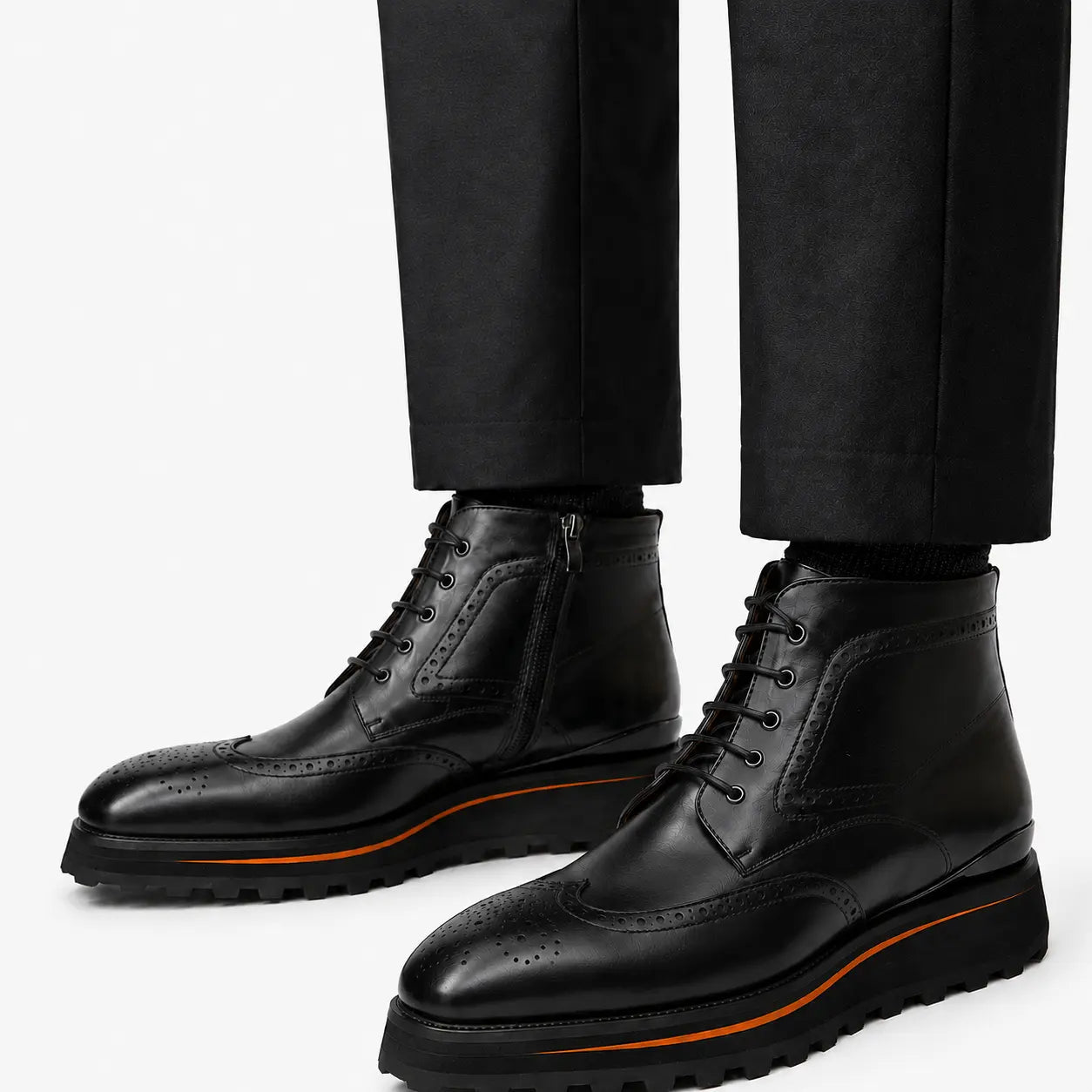 Black Brogue Chukka Boot