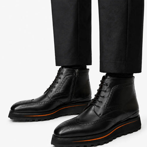 Black Brogue Chukka Boot