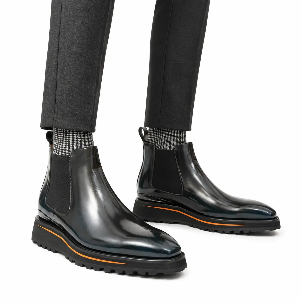 Black Calf Chelsea Boots