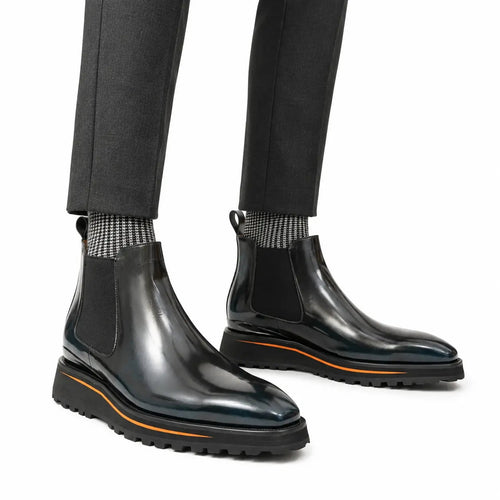 Black Calf Chelsea Boots