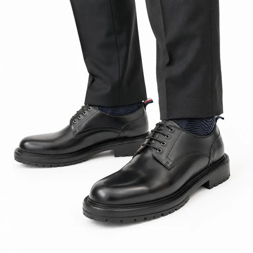 Black Calf Derby Shoes