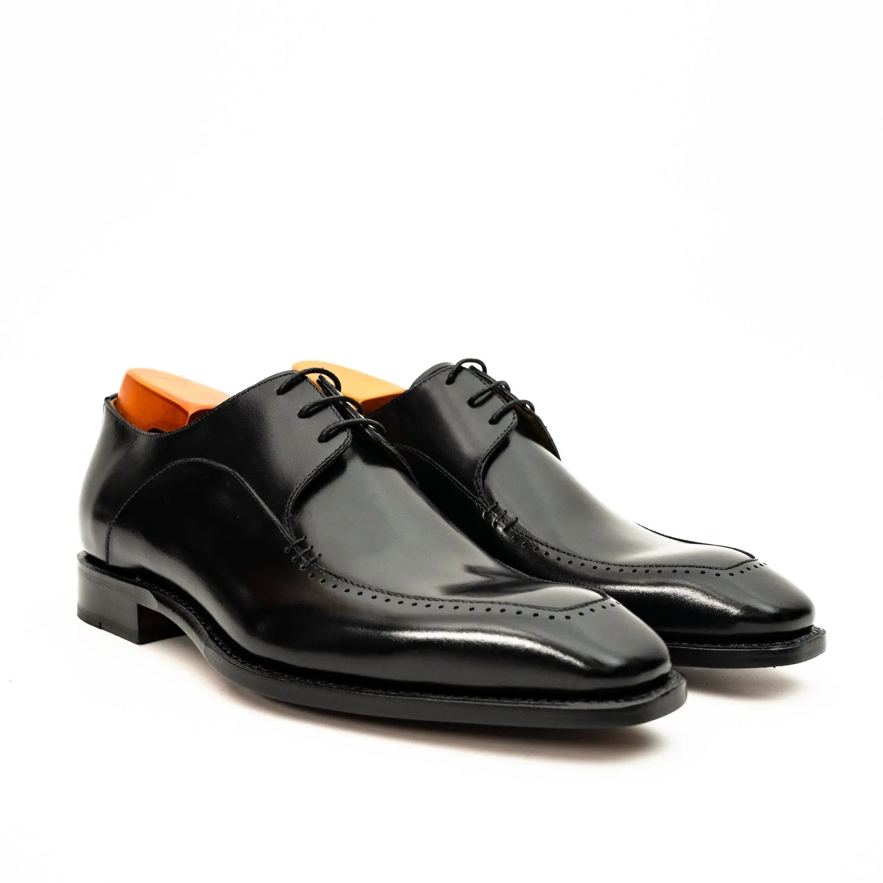 Black Chiseled Goodyear Oxford Shoe