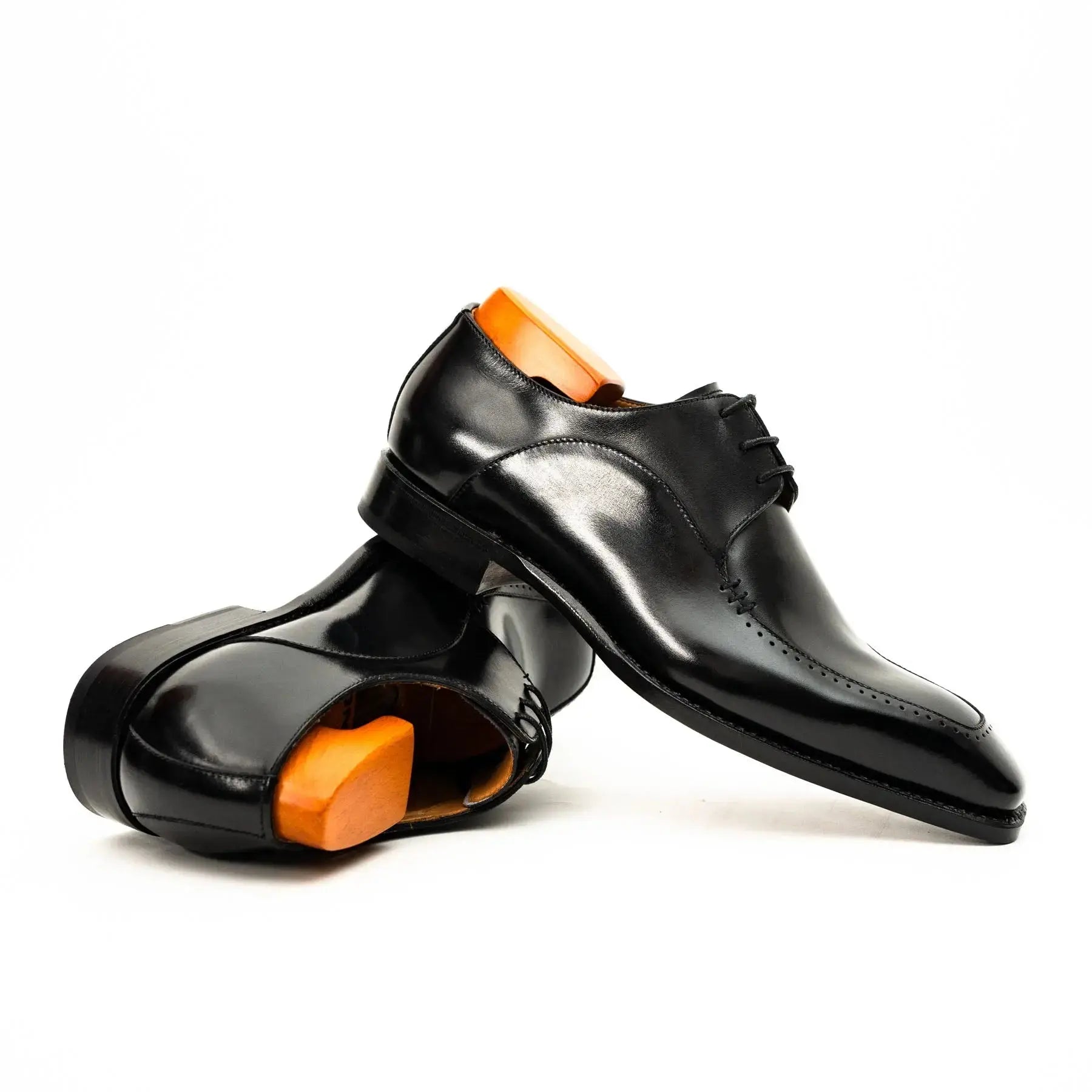 Black Chiseled Goodyear Oxford Shoe