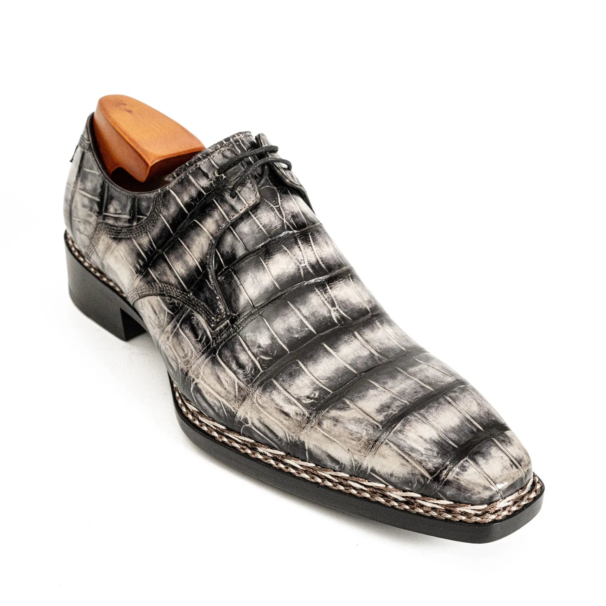 Silver Crocodile Norwegian Monk Shoe