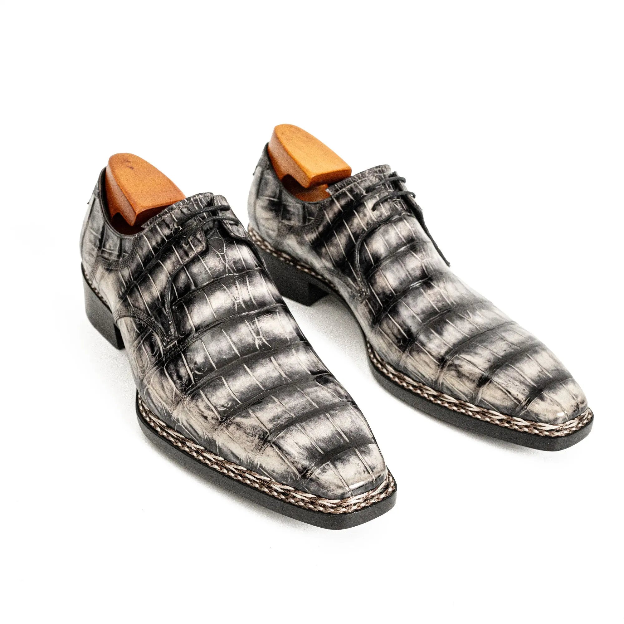 Silver Crocodile Norwegian Monk Shoe