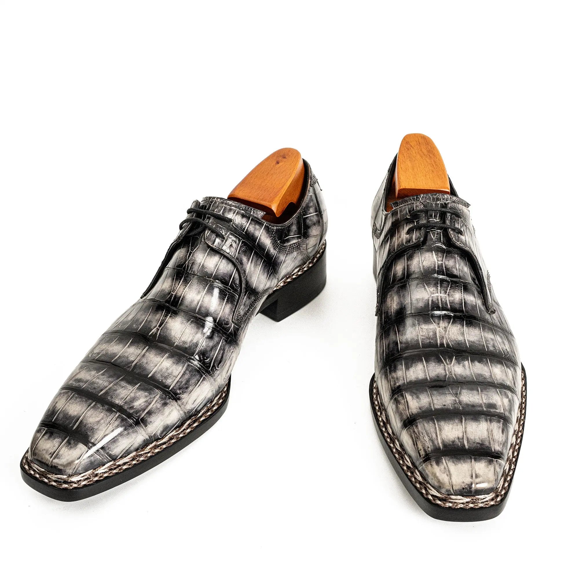Silver Crocodile Norwegian Monk Shoe