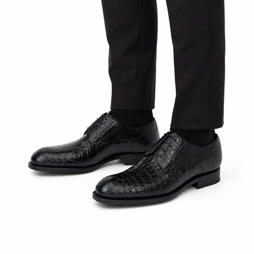 Black Crocodile Derby Oxford