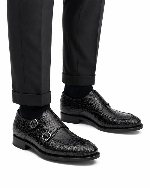 Black Crocodile Double Monk