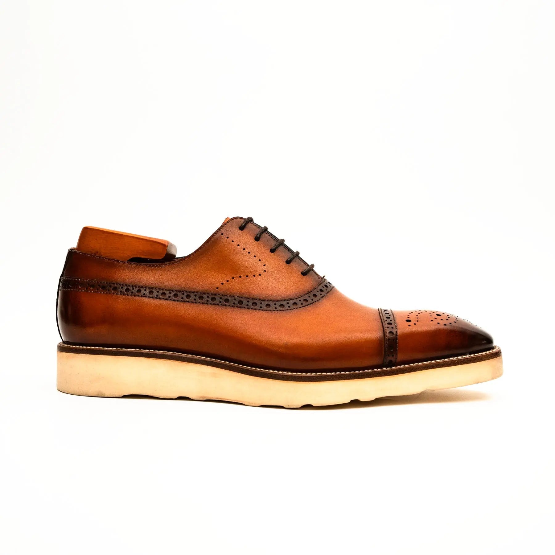 Black Crocodile-Textured Oxford