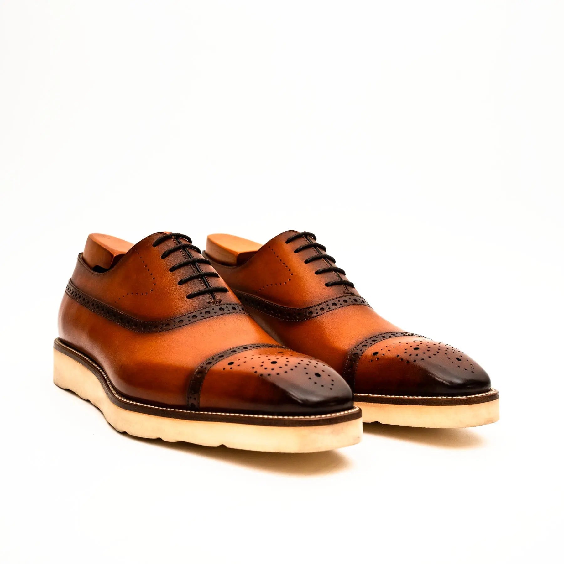 Black Crocodile-Textured Oxford