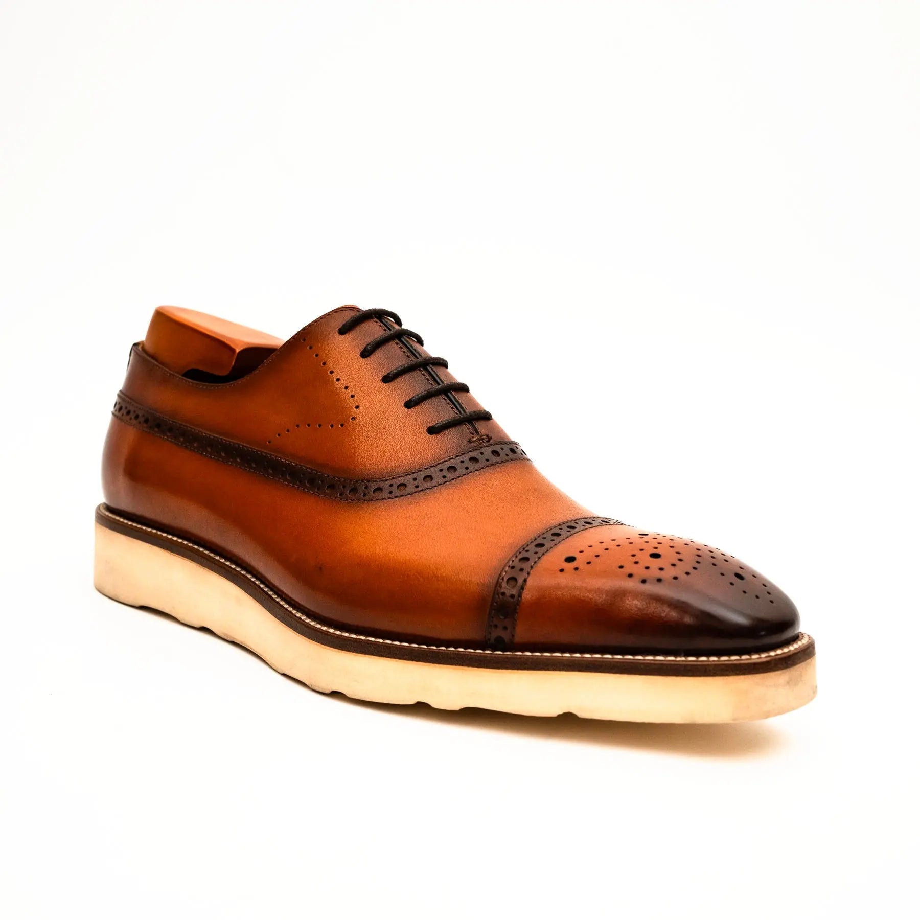 Black Crocodile-Textured Oxford