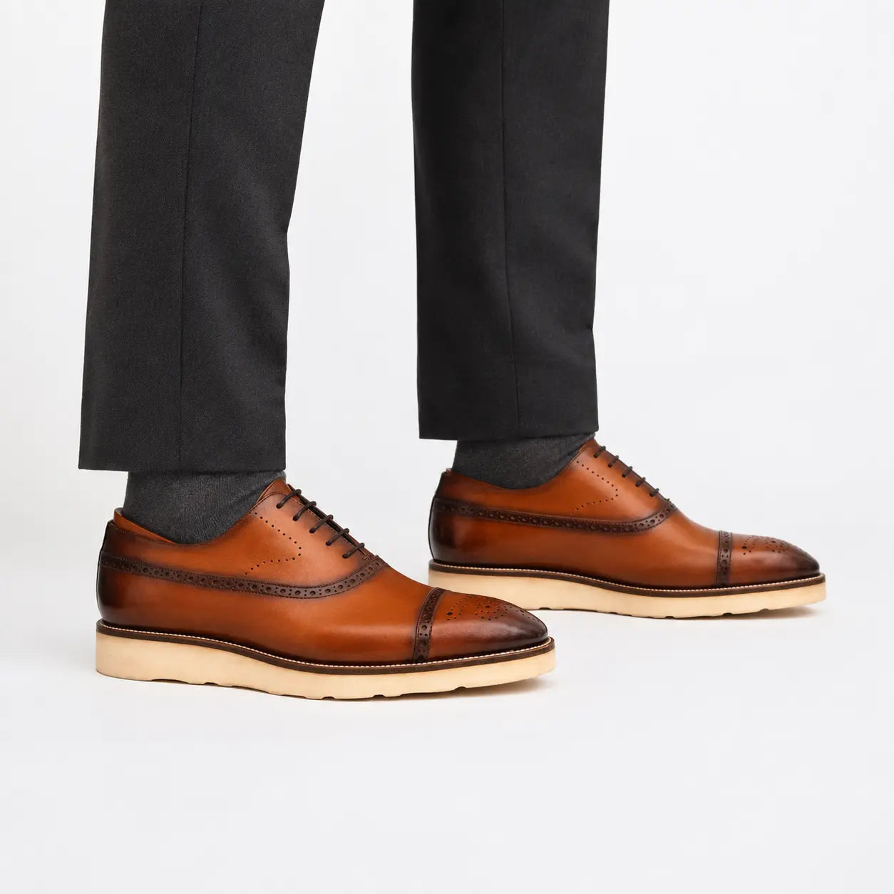 Black Crocodile-Textured Oxford