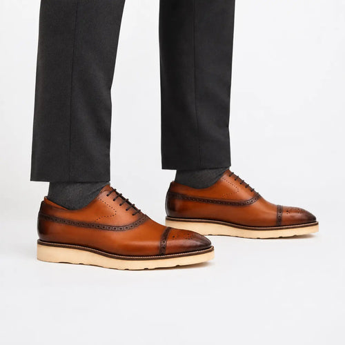 Black Crocodile-Textured Oxford