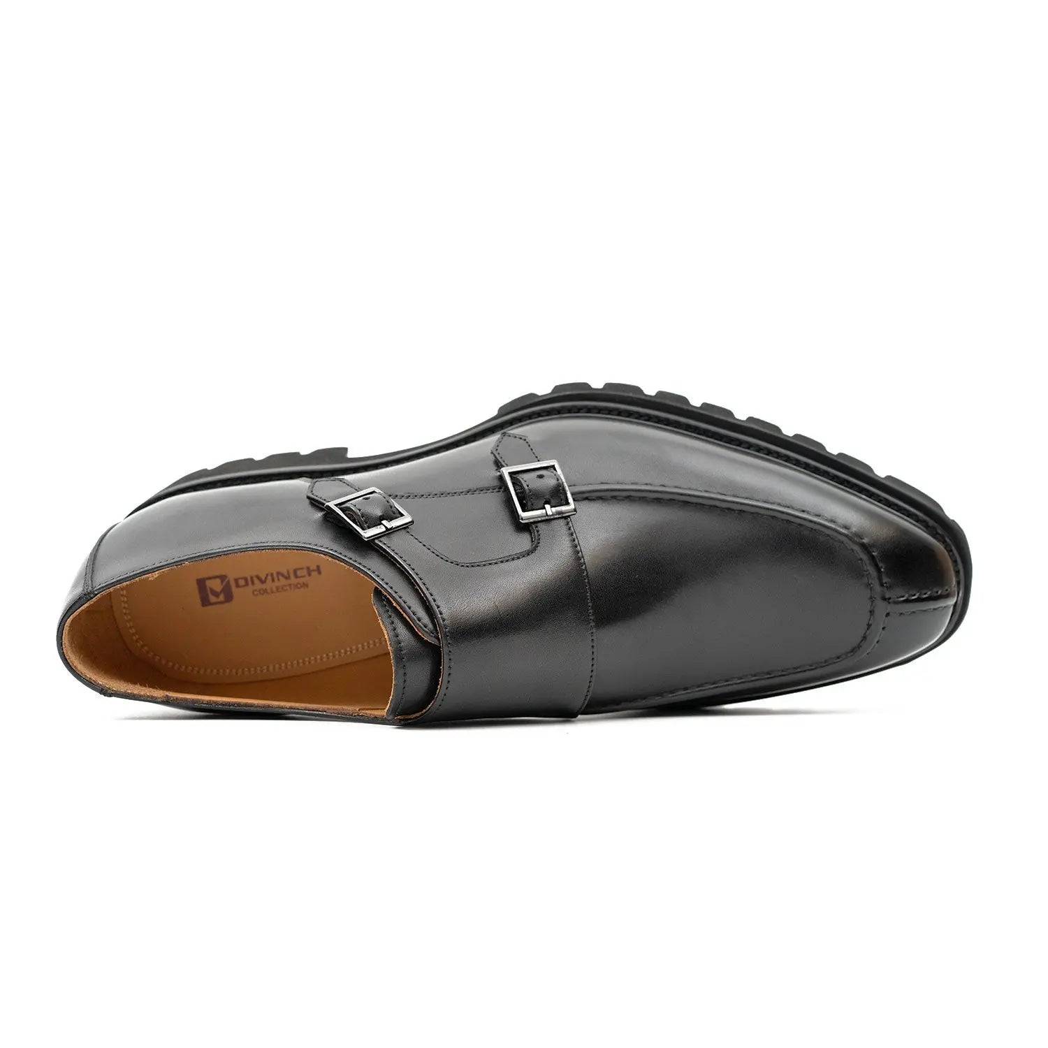 Black Lug Sole Monk Derby
