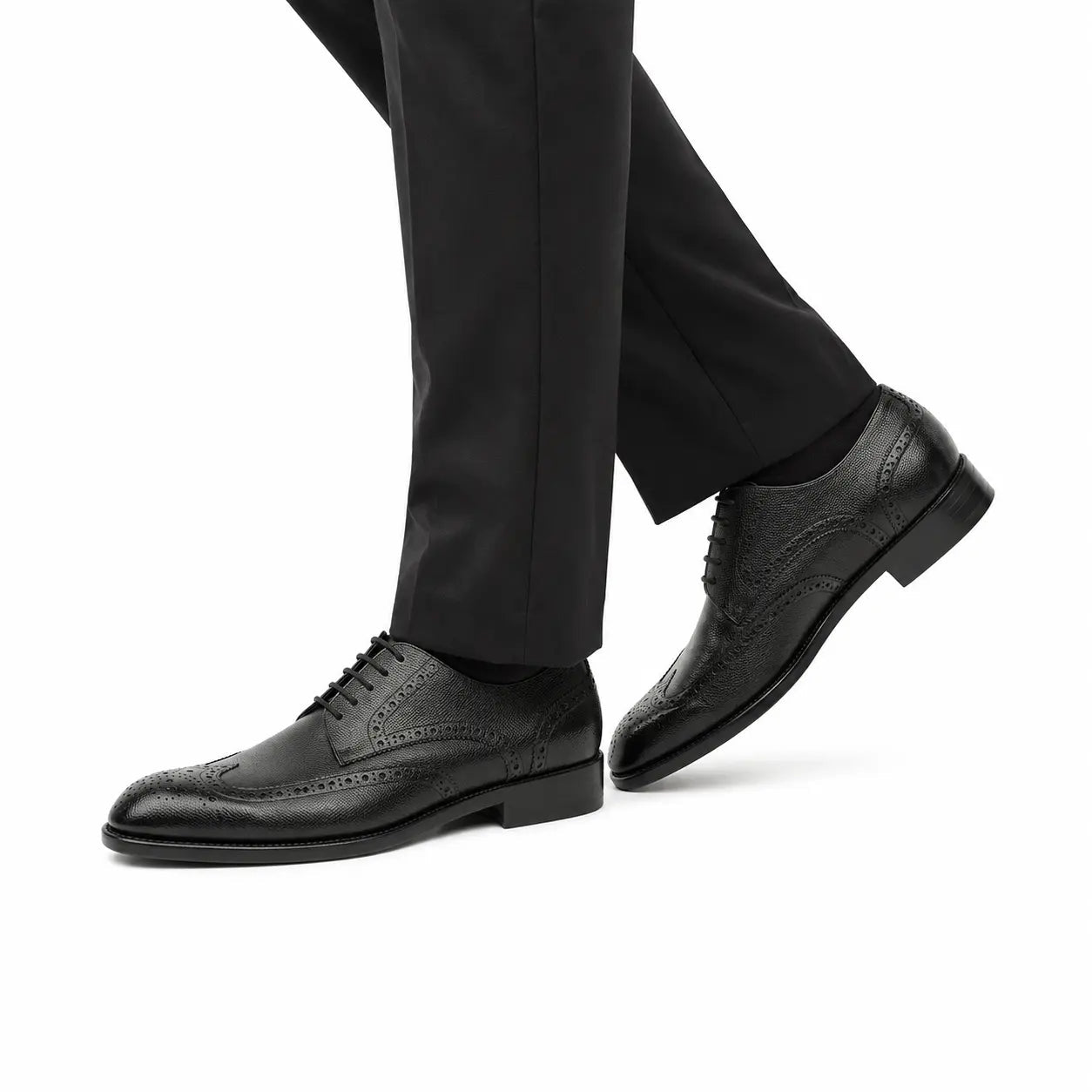 Black Grain Wingtip Derby